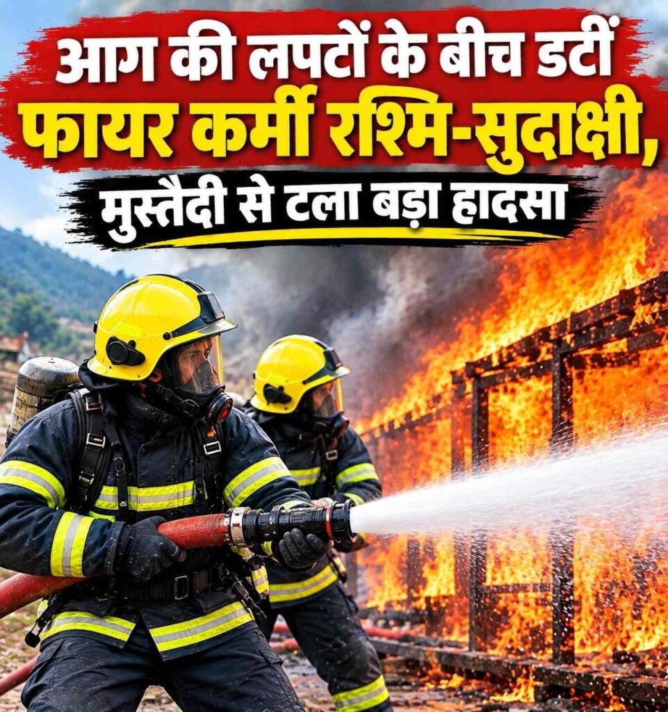 आग की लपटों के बीच डटीं रश्मि-सुदाक्षी, मुस्तैदी से टला बड़ा हादसा